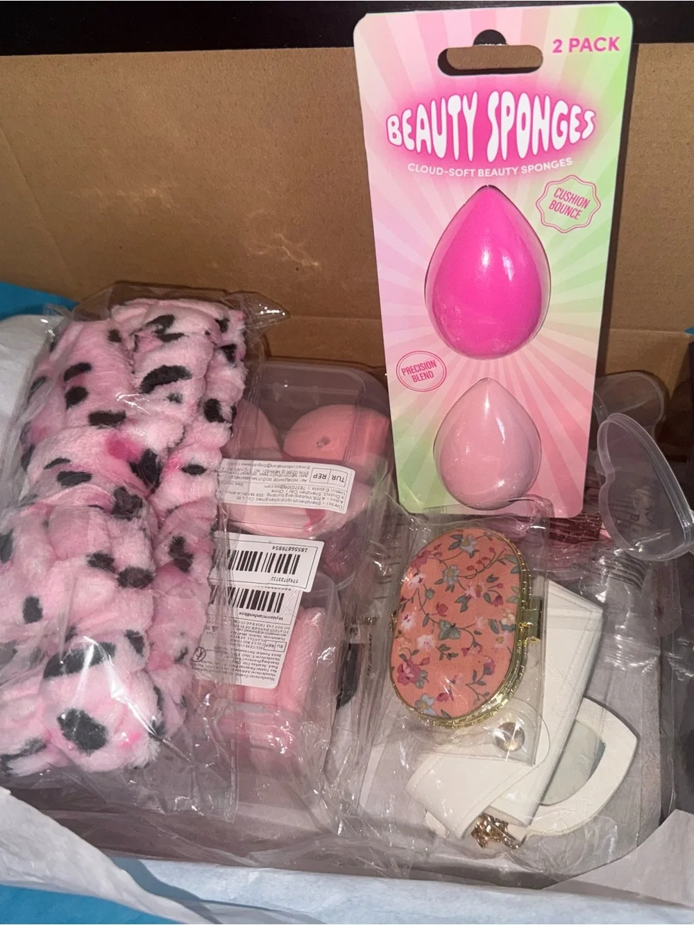 Pink Makeup Accessory Set - Beauty Sponges & Headband